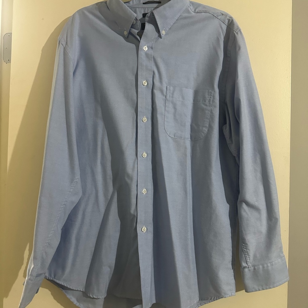 Saddlebred Light Blue Casual Button-Down Shirt